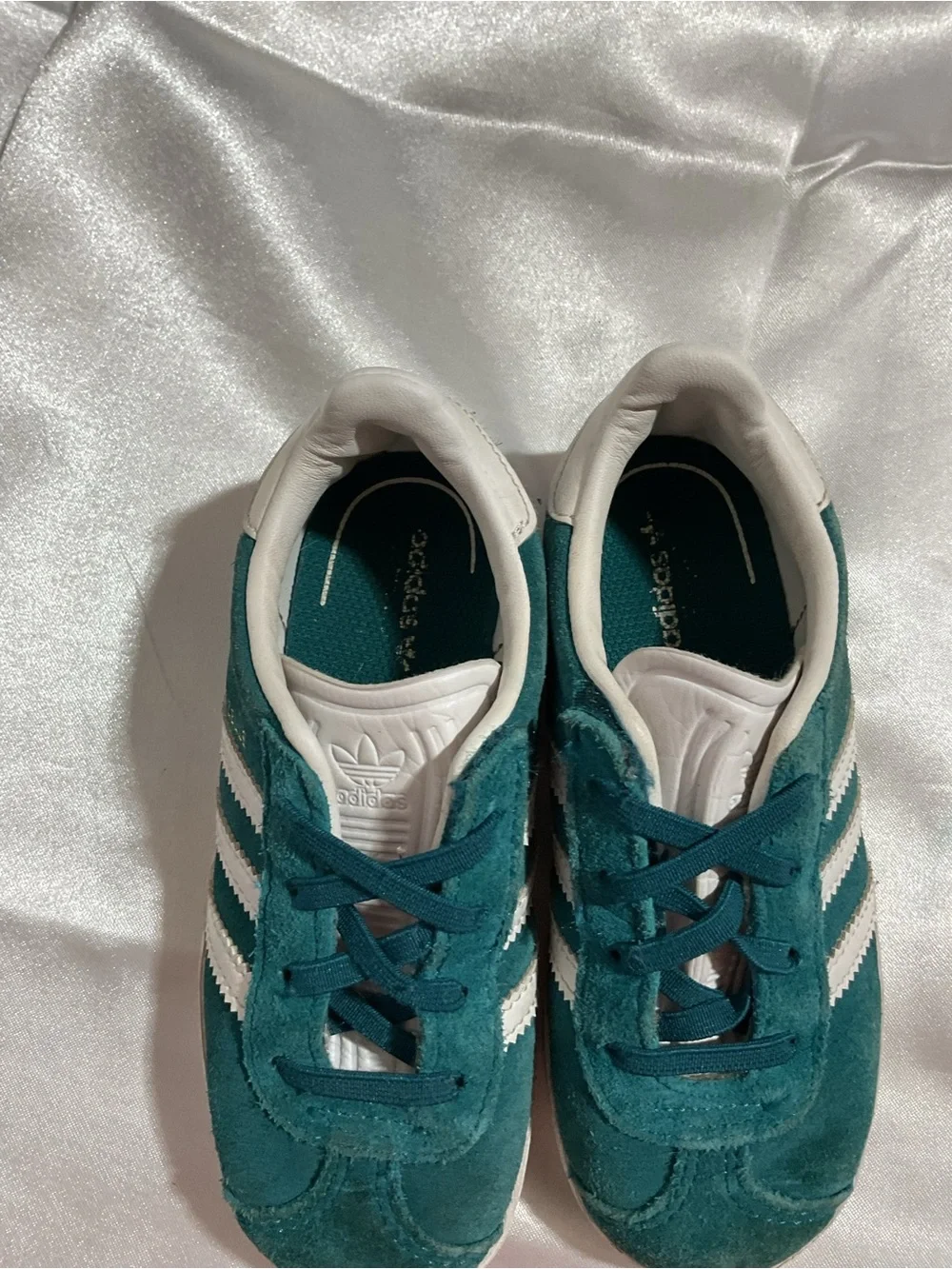 Adidas Kids Green Suede Classic Sneakers